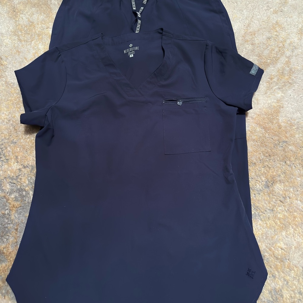 Med Couture Blue Short Sleeve Tee with matching pants